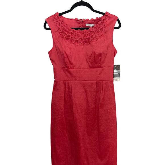 NWT Sandra Darren Pink/Coral Dress Size 6 - Picture 1 of 12